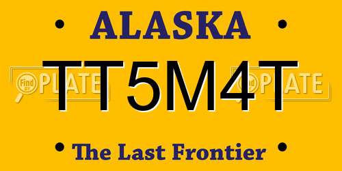 TT5M4T Alaska License Plate