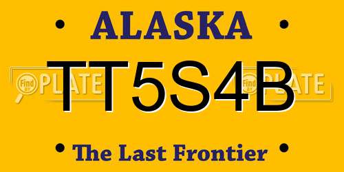 TT5S4B Alaska License Plate