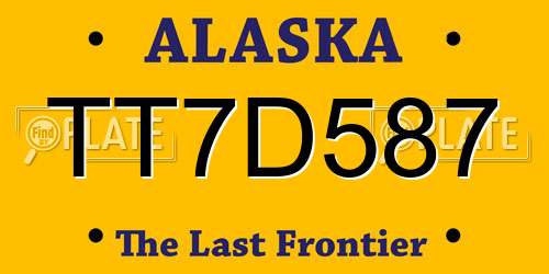 TT7D587 Alaska License Plate