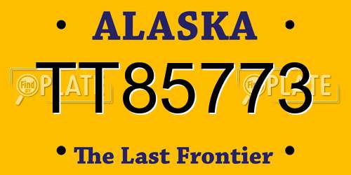 TT85773 Alaska License Plate