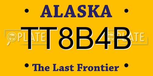 TT8B4B Alaska License Plate