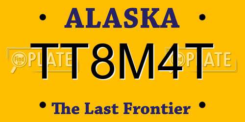 TT8M4T Alaska License Plate