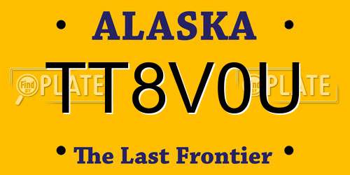 TT8V0U Alaska License Plate
