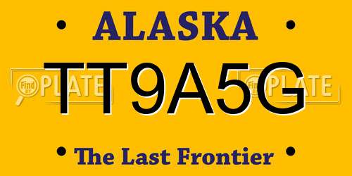 TT9A5G Alaska License Plate