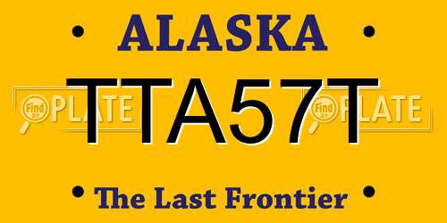 TTA57T Alaska License Plate