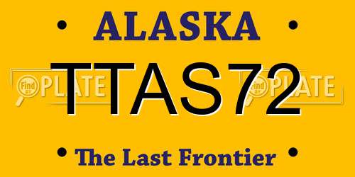TTAS72 Alaska License Plate