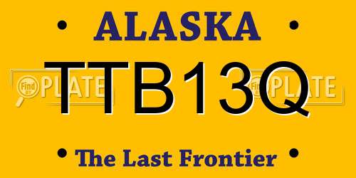 TTB13Q Alaska License Plate