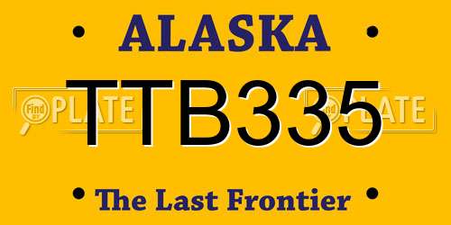 TTB335 Alaska License Plate