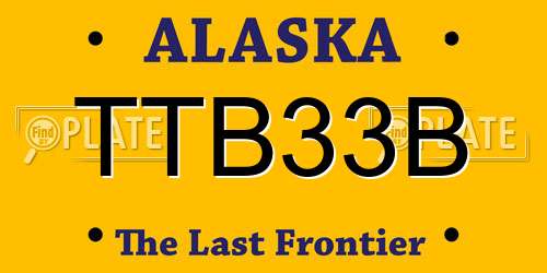 TTB33B Alaska License Plate