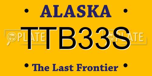 TTB33S Alaska License Plate