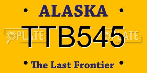 TTB545 Alaska License Plate