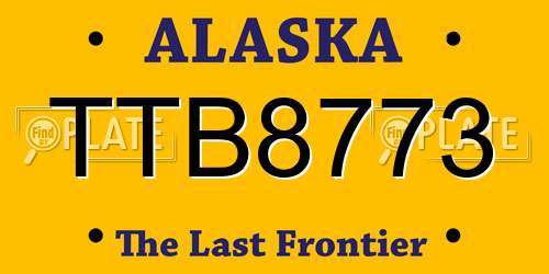 TTB8773 Alaska License Plate