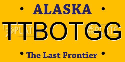 TTBOTGG Alaska License Plate