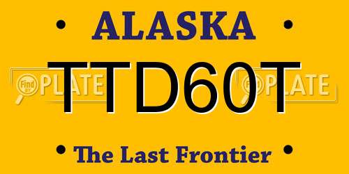 TTD60T Alaska License Plate