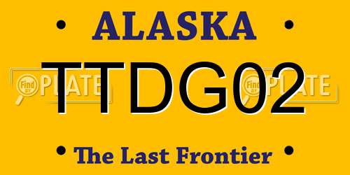 TTDG02 Alaska License Plate