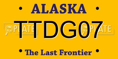 TTDG07 Alaska License Plate