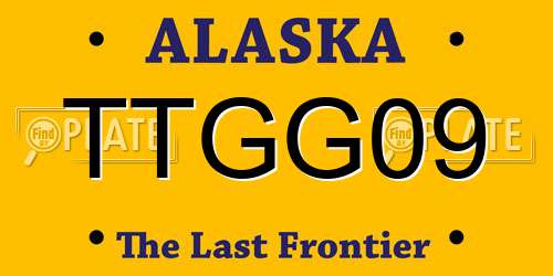 TTGG09 Alaska License Plate