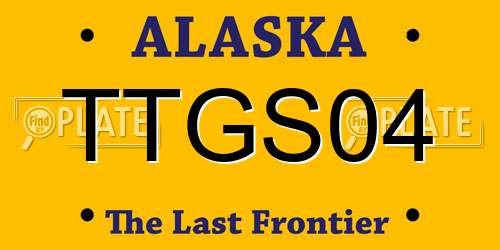 TTGS04 Alaska License Plate