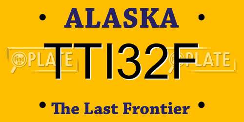 TTI32F Alaska License Plate