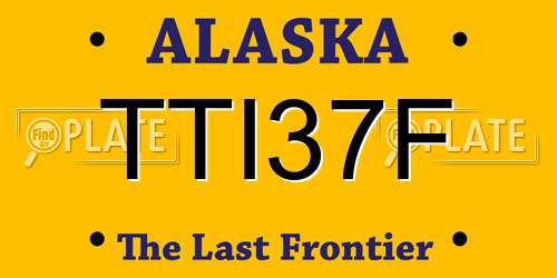 TTI37F Alaska License Plate