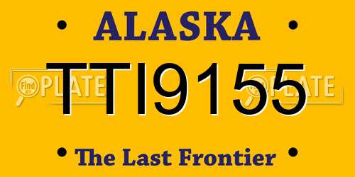 TTI9155 Alaska License Plate