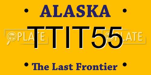 TTIT55 Alaska License Plate
