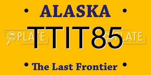 TTIT85 Alaska License Plate