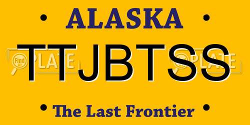 TTJBTSS Alaska License Plate