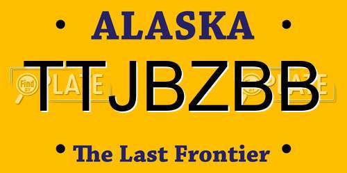 TTJBZBB Alaska License Plate