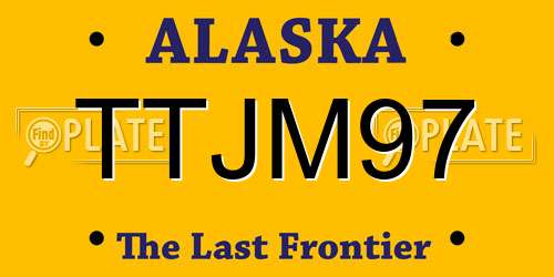 TTJM97 Alaska License Plate