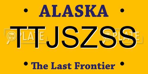TTJSZSS Alaska License Plate