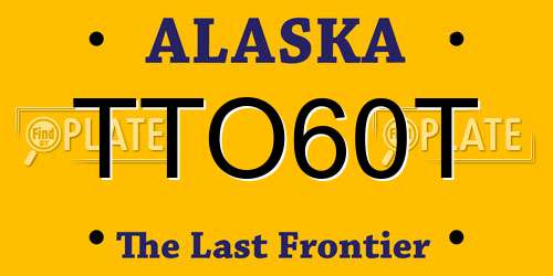 TTO60T Alaska License Plate