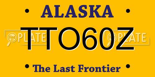 TTO60Z Alaska License Plate