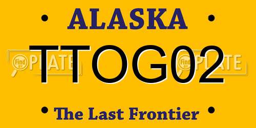 TTOG02 Alaska License Plate