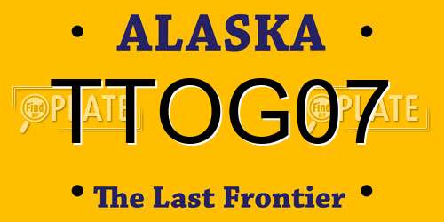 TTOG07 Alaska License Plate