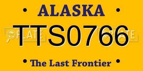 TTS0766 Alaska License Plate