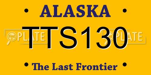 TTS130 Alaska License Plate