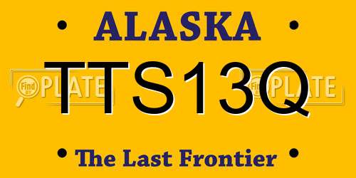 TTS13Q Alaska License Plate