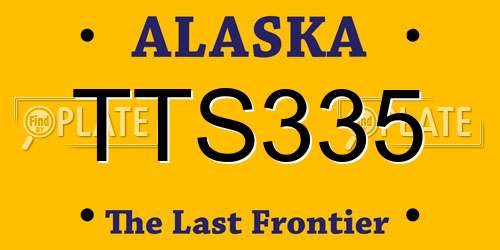 TTS335 Alaska License Plate