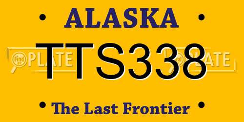 TTS338 Alaska License Plate