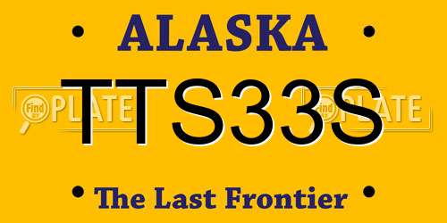 TTS33S Alaska License Plate