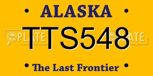 TTS548 Alaska License Plate
