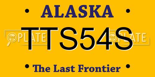 TTS54S Alaska License Plate