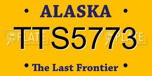 TTS5773 Alaska License Plate