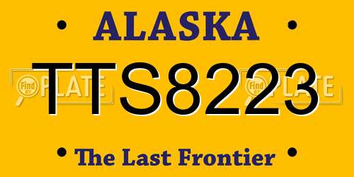 TTS8223 Alaska License Plate