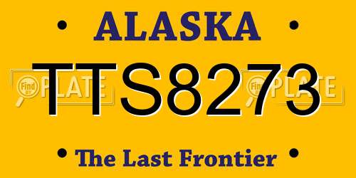 TTS8273 Alaska License Plate
