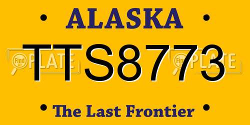 TTS8773 Alaska License Plate