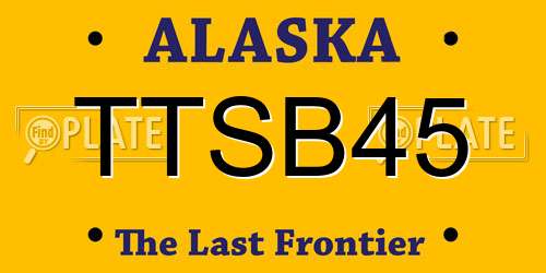 TTSB45 Alaska License Plate