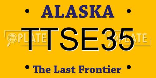 TTSE35 Alaska License Plate