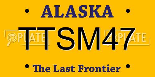 TTSM47 Alaska License Plate